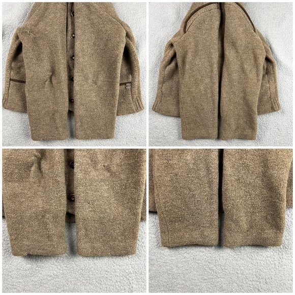 Manfred Wesenjak Jacket Womens 58 Extra Large XL Brown Wool Coat Sweater 2 - Picture 5 of 11